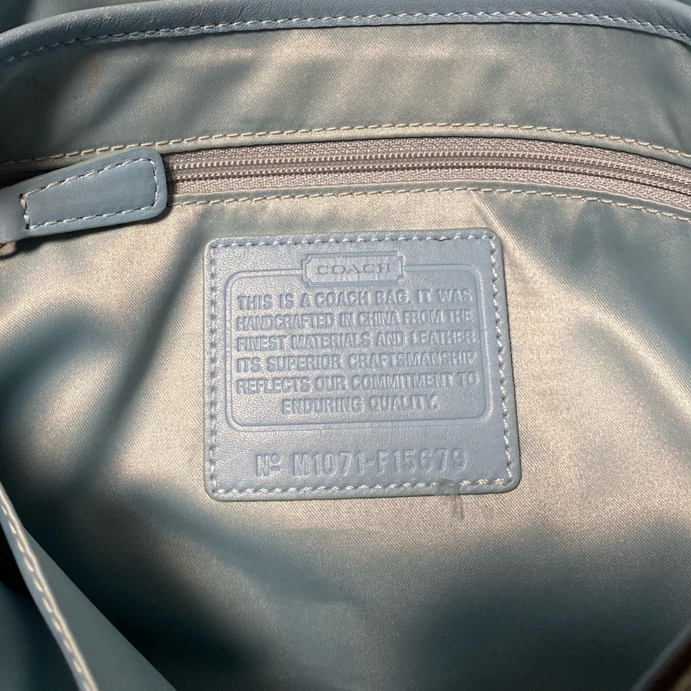 Blue / Green / Tan / Cream Coach Bag - Picture 6 of 11
